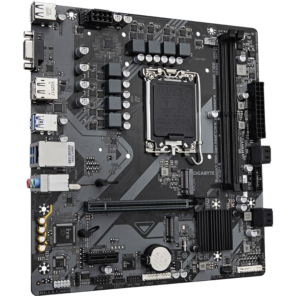 GIGABYTE B760M-E DDR5 HDMI VGA DP PCIe 4.0 16X 1700p mATX 