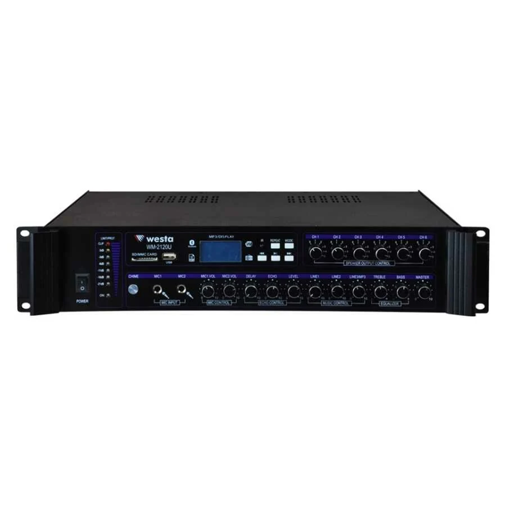 WESTA WM-2120U 120W 100V 6-bölgeli Mikser Amfi