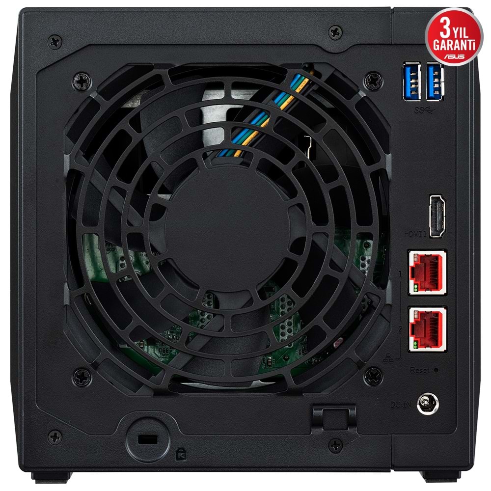 ASUSTOR 4diskli Celeron N5105 QC-4GB RAM-2-2.5GbE Nas Server AS5404T