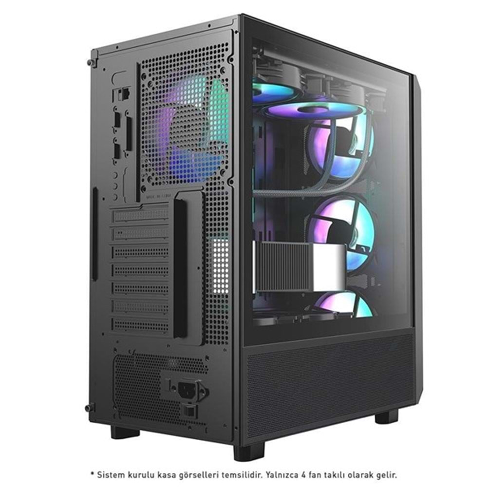 POWERBOOST 850w 80+ BRONZE PB-P3602BB Gaming Mid-Tower PC Kasası