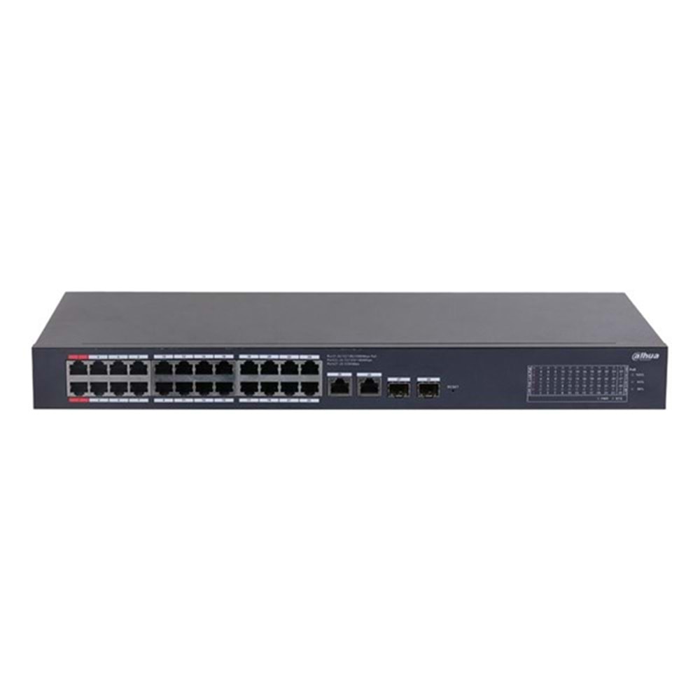 DAHUA 24port PoE 240w 2-SFP / 2-Uplink Gigabit Cloud Yönetilebilir Switch CS4228-24GT-240