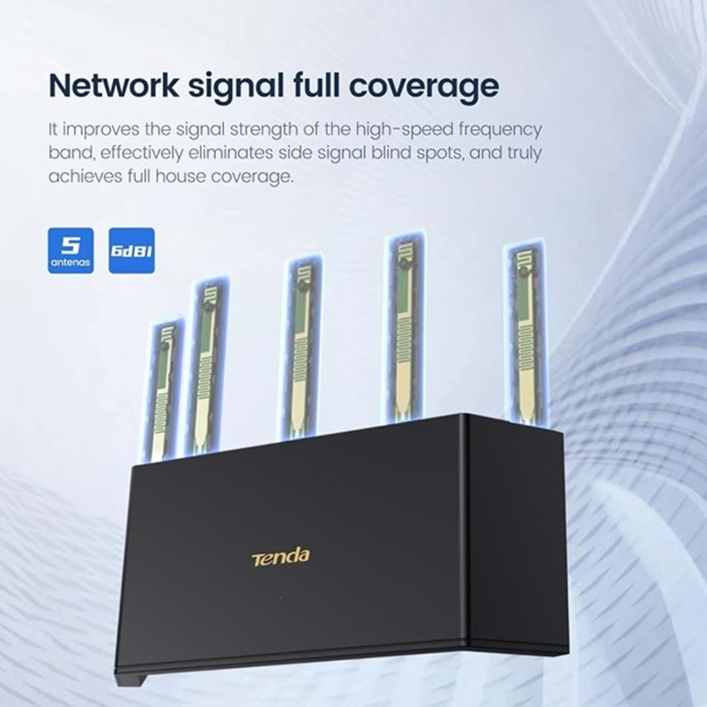 TENDA RX12L PRO AX3000 Dual Band EV Ofis Tipi Router
