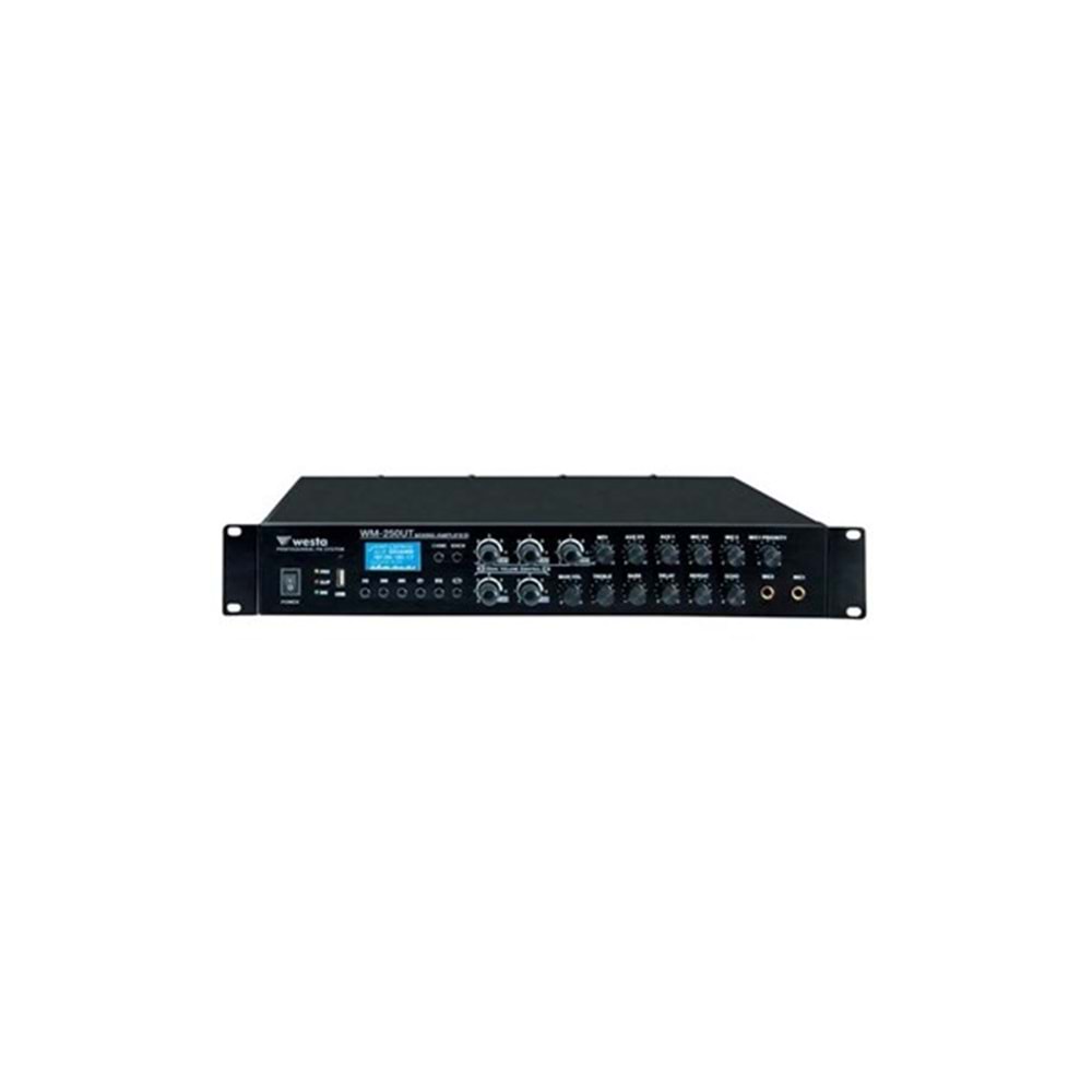 WESTA WM-250UT 6-bölgeli 250W Mikser Amfi 100V