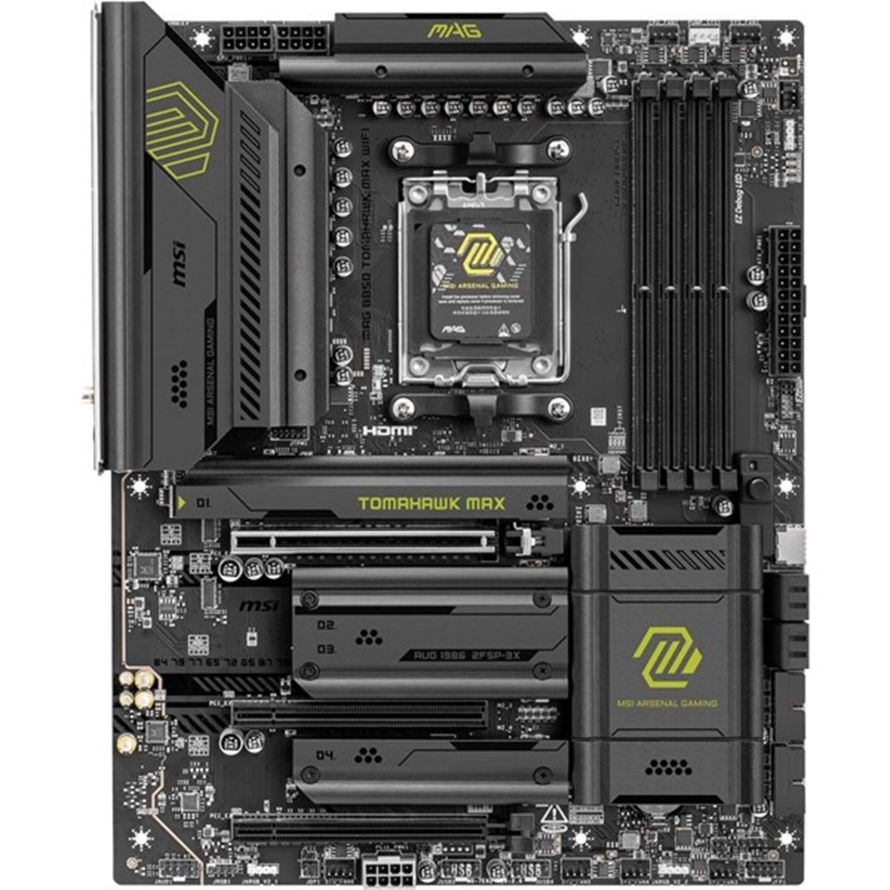 MSI MAG B850 TOMAHAWK MAX WIFI7 DDR5 HDMI-USBC DP PCIE 5.0 AM5 ATX