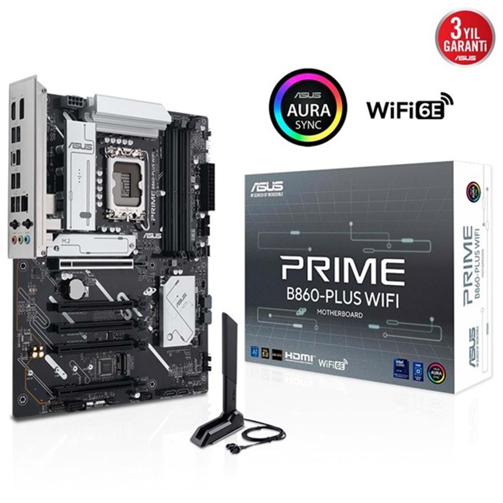 ASUS PRIME B860-PLUS WIFI6E DDR5 HDMI DP PCIE 5.0 1851p ATX