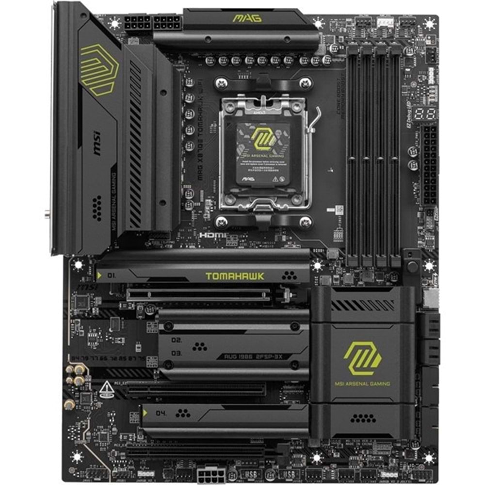 MSI MAG X870E TOMAHAWK DDR5 HDMI DP PCIe 16X v5.0 AM5 ATX