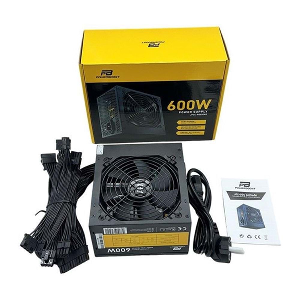 POWERBOOST 600W PB600AR 12cm Fanlı Power Supply