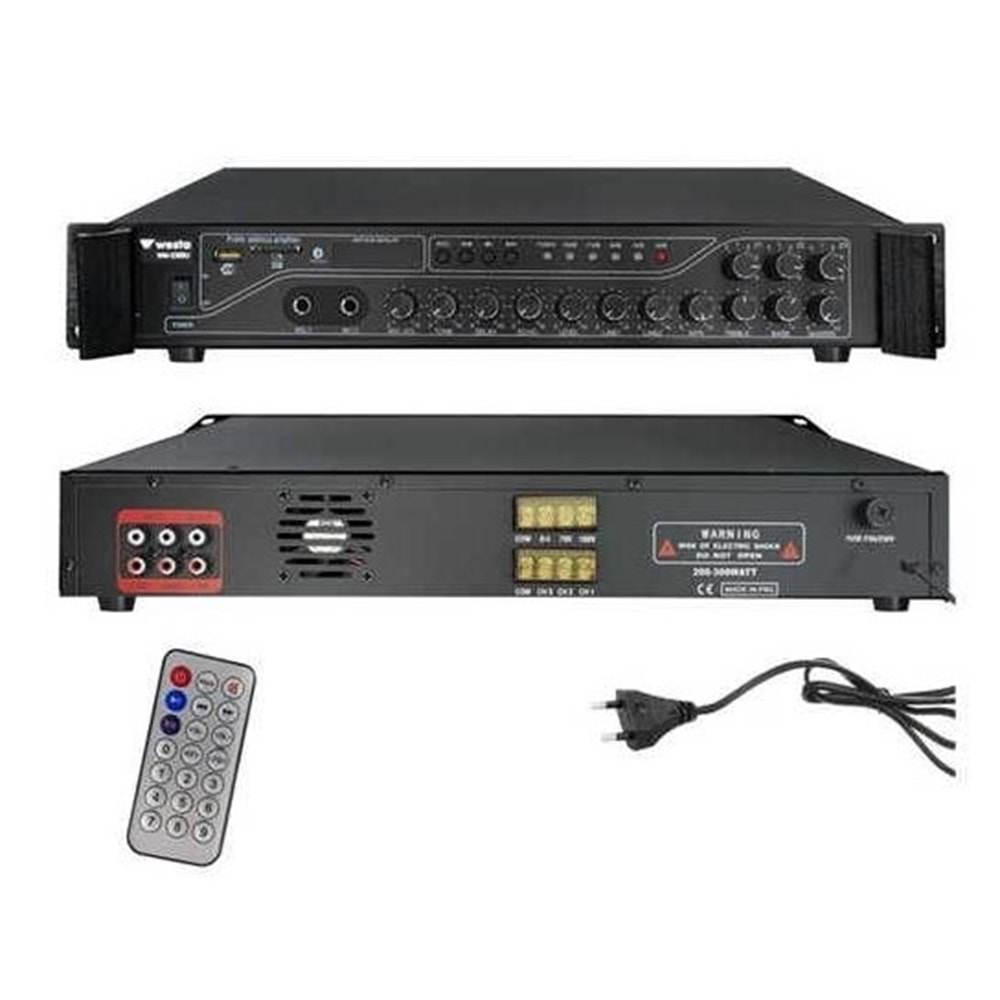 WESTA WM-2300U 3-bölgeli 150-300W Mixer Amfi