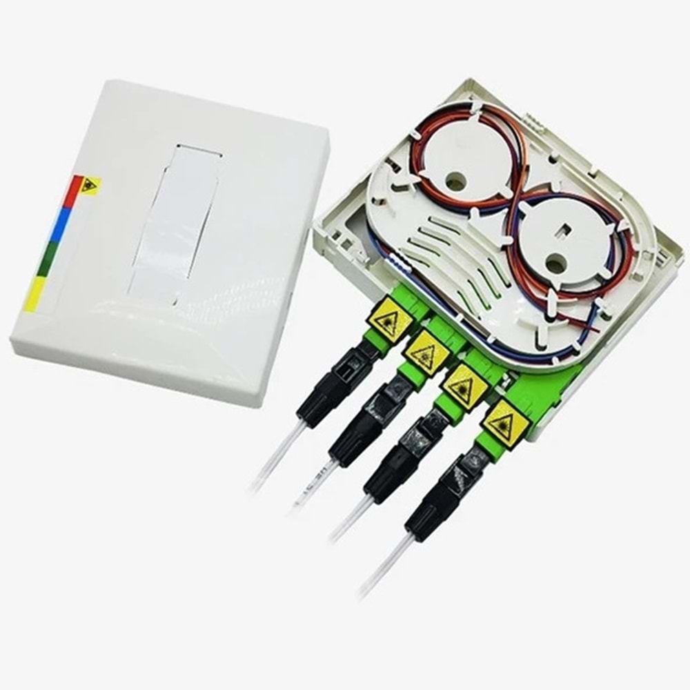 ODS 1 PORT SURFACE Fiber Optik Duvar Tipi Keystone Jak Kutusu Beyaz 13SFP1PWT