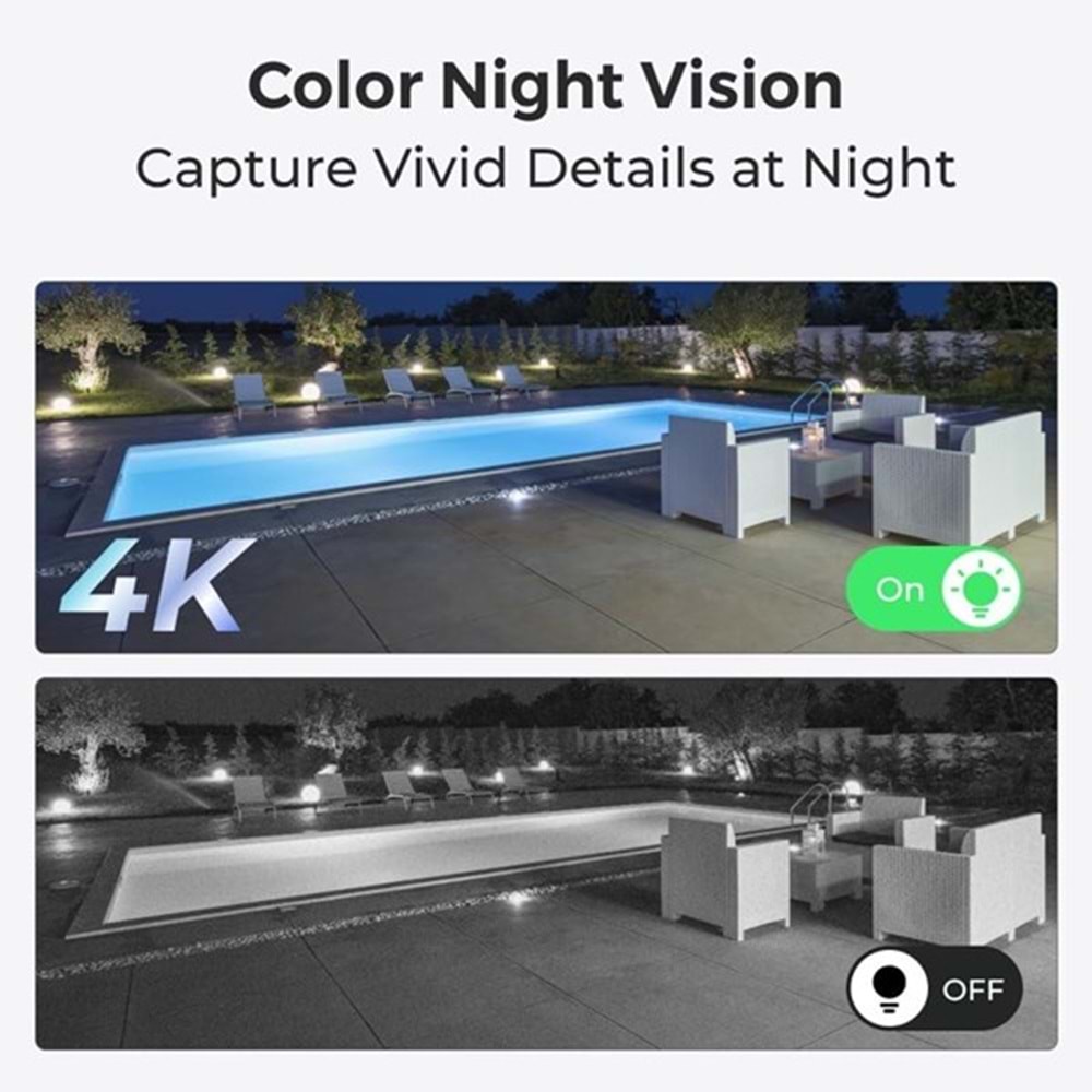 REOLINK 12MP Bullet 4mm Renkli IP Kamera IP67 P340