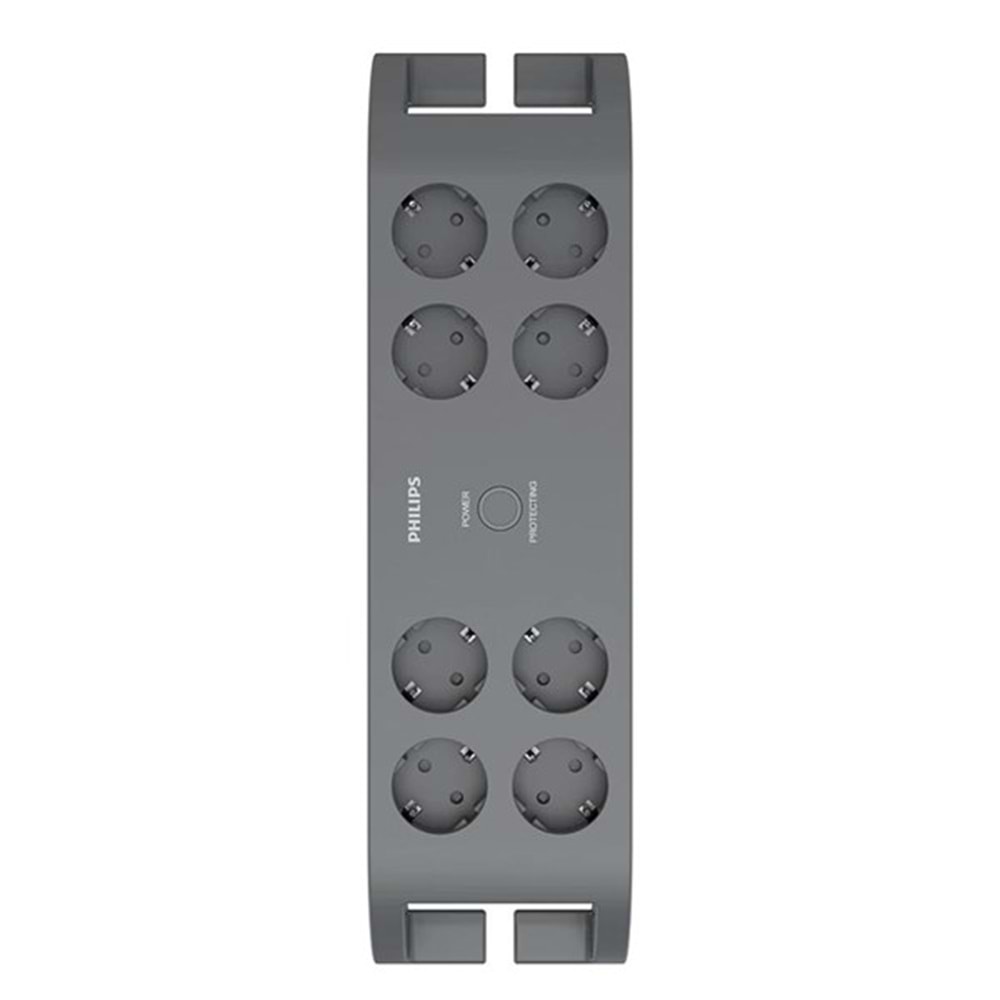 PHILIPS 8-li SPN3180A/62 900 Joules Akım Koruma Prizi Gri