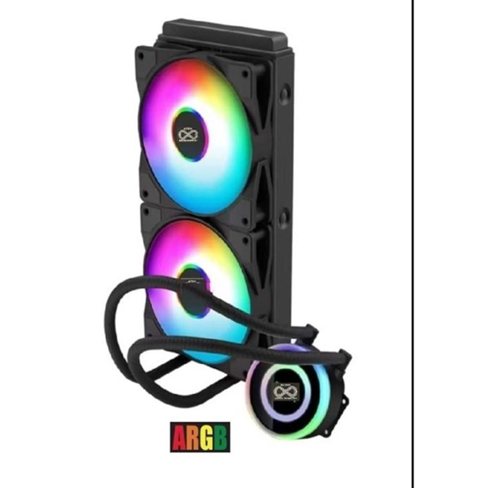 AZTECH 240mm LIQUID COOLING AZ240-1B ARGB Sıvı Soğutmalı AM5-1851p İşlemci Fanı
