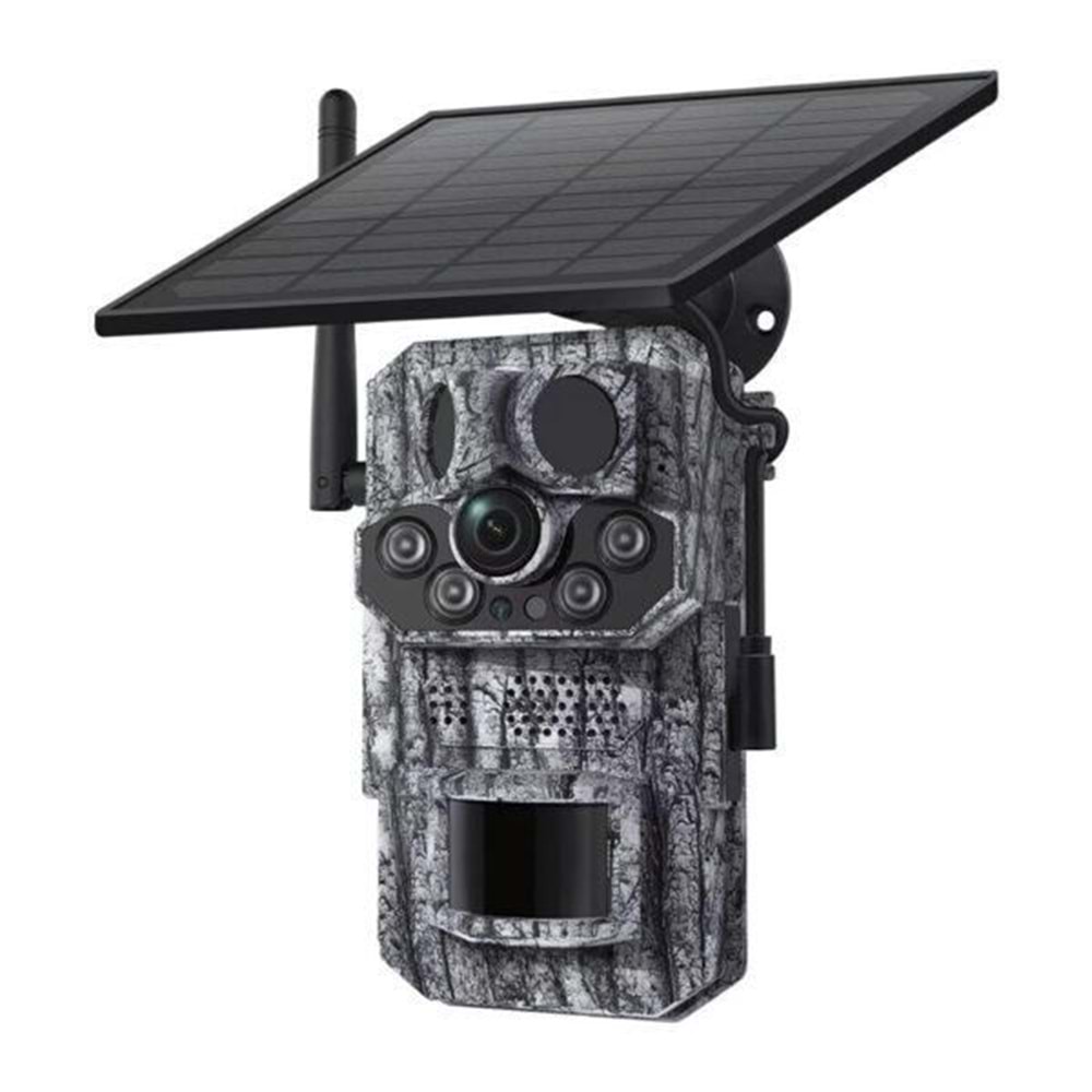 AVENIR 3MP Gps Black Light 4G Kamuflaj Fotokapan Solar Kamera AV-S443H