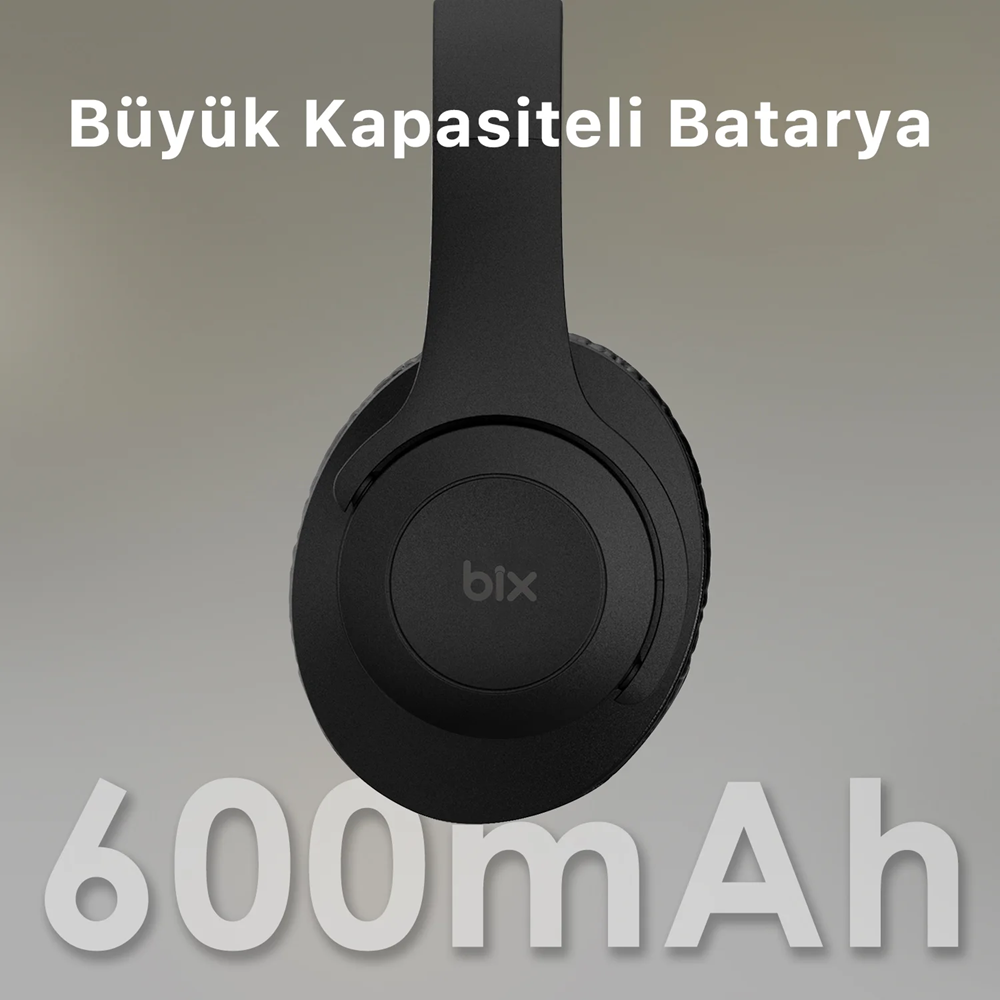 BIX BH2-BK Siyah Soundcraft BH2 Katlanabilir Kablosuz Kulaklık