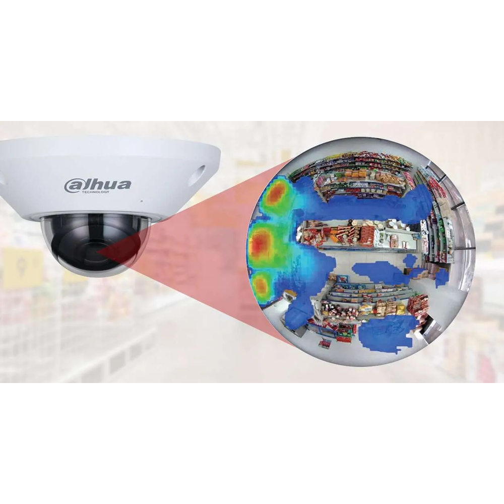 DAHUA 5MP Fisheye 1.4mm IP Kamera Sesli IP67,IK10 DH-IPC-EB5541-AS