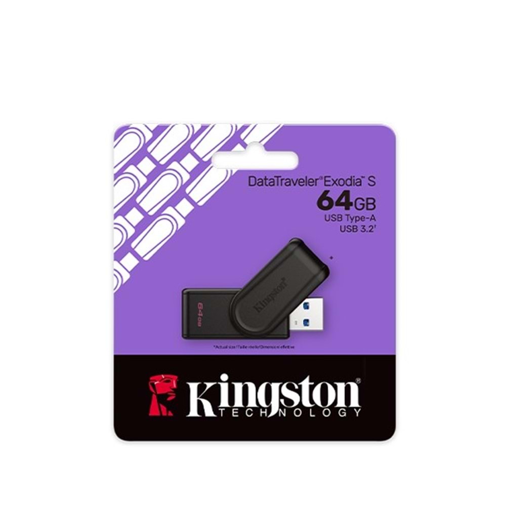 KINGSTON 128GB USB 3.2 Usb Bellek DATATRAVELER EXODIA S DTXS/128GB
