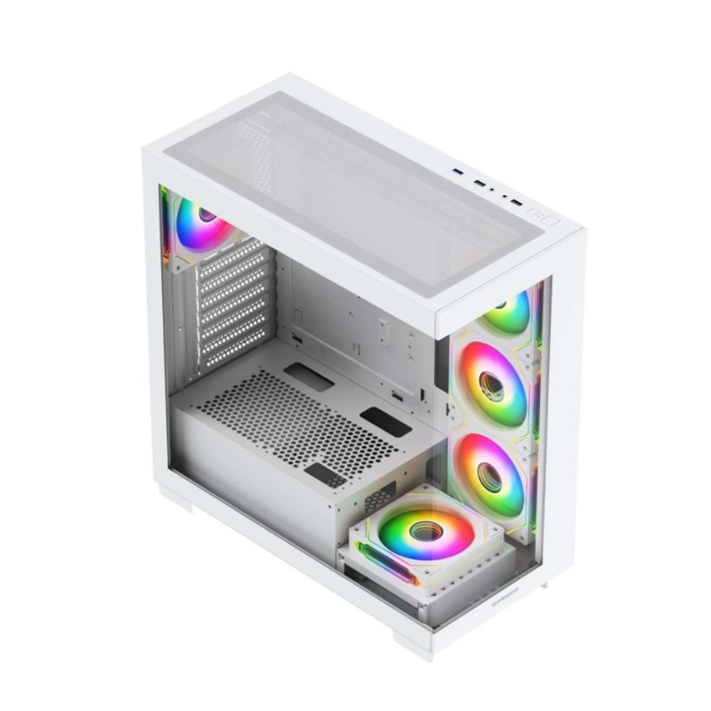 GAMEBOOSTER 750W 80+ BRONZE Seaview A7505W Gaming Mid-Tower PC Kasası Beyaz