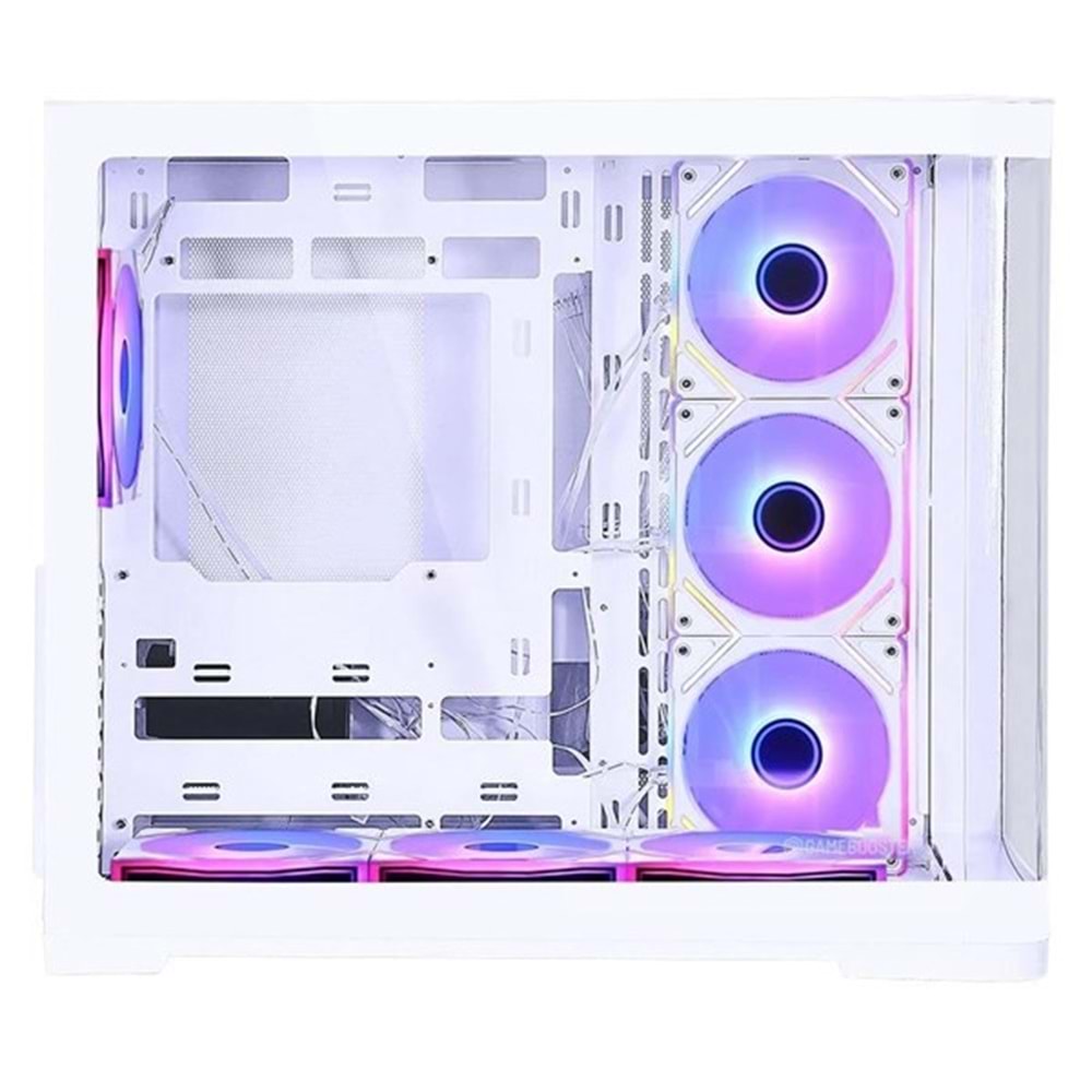 GAMEBOOSTER GB-G2852W Gaming Mid-Tower PC Kasası Beyaz 7-Fanlı