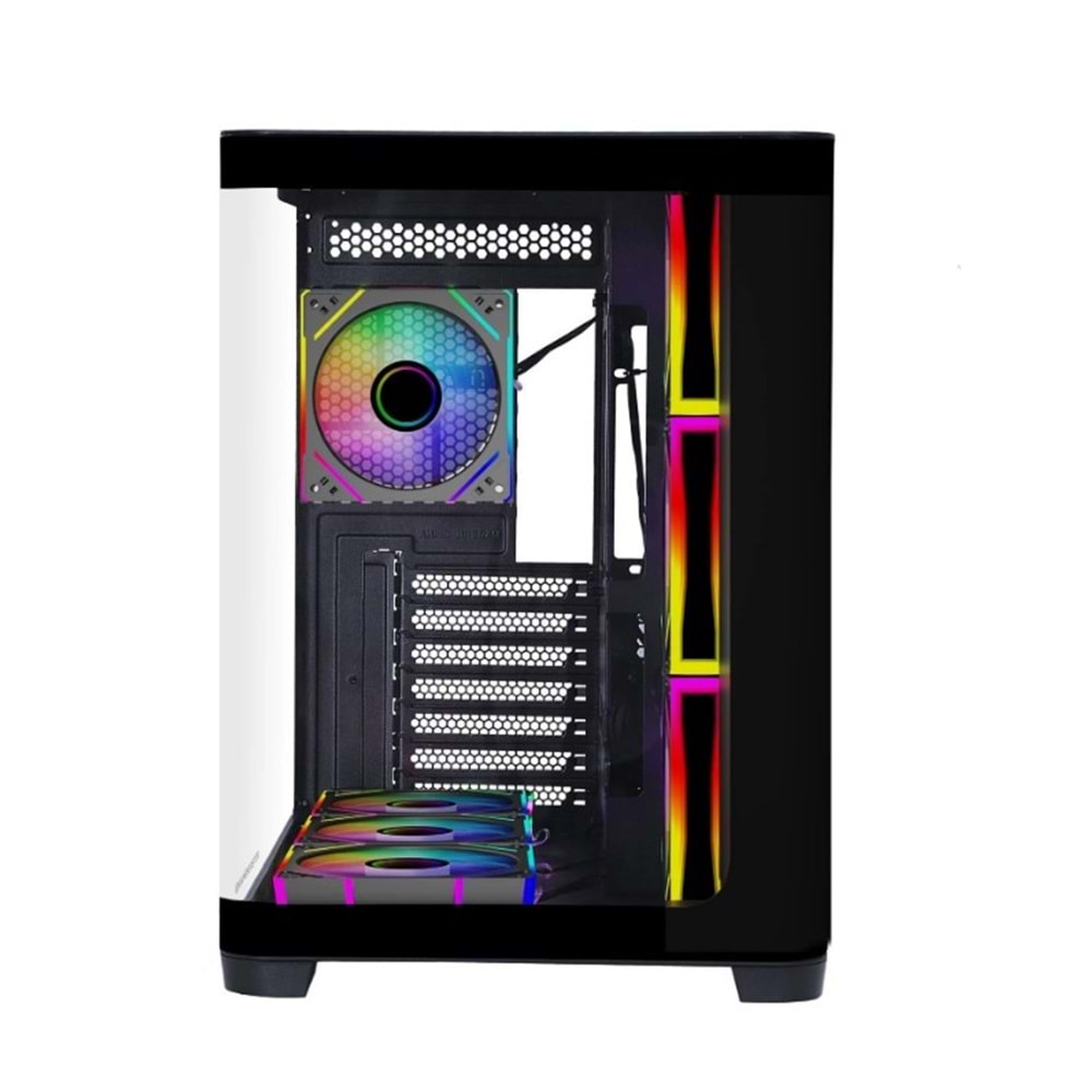 GAMEBOOSTER 850w 80+ BRONZE GB-G2852B-850W Gaming Mid-Tower PC Kasası Siyah 7-Fanlı