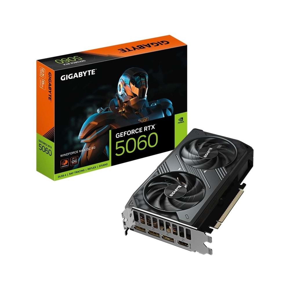 GIGABYTE RTX5060 8GB WINDFORCE MAX OC GV-N5060WF2MAX OC-8GD GDDR7 HDMI DP PCIe 5.0