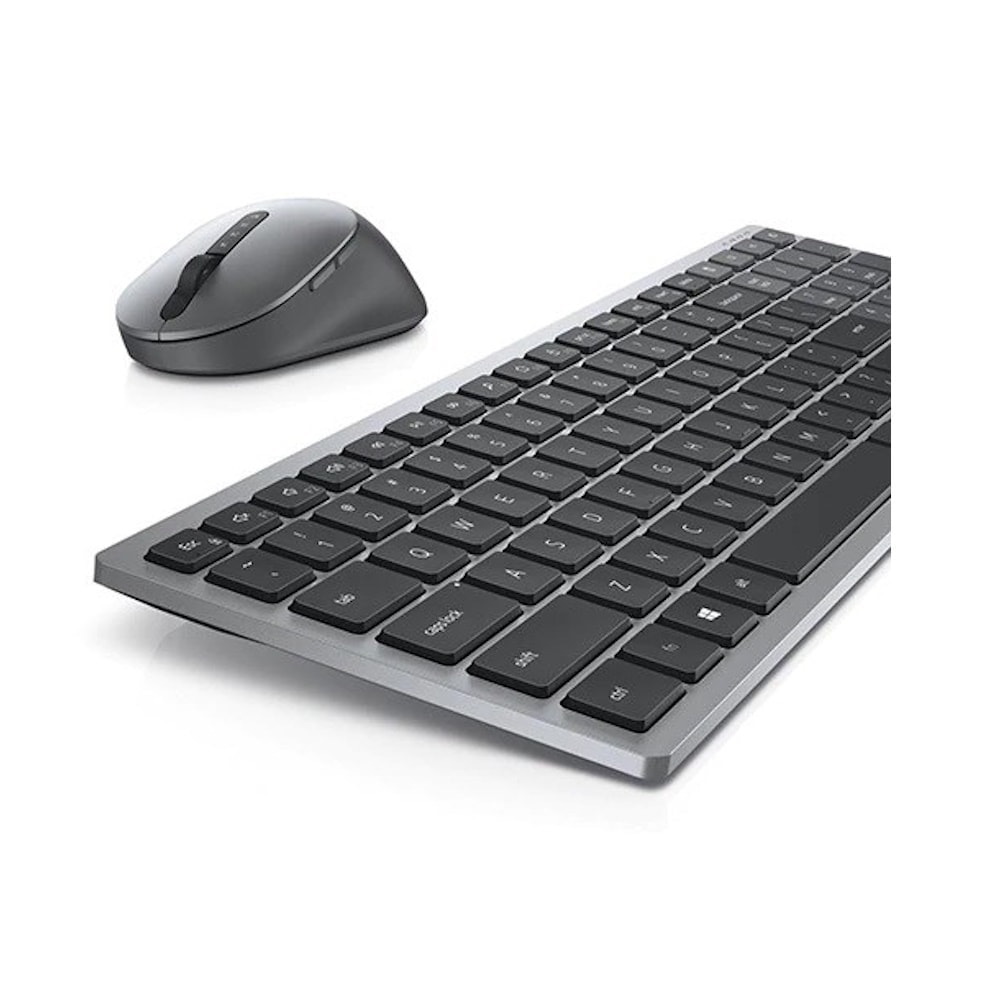 DELL Q TR KM7120W 580-AIWJ Çoklu Cihaz Kablosuz Titanyum Gri Klavye Mouse Set