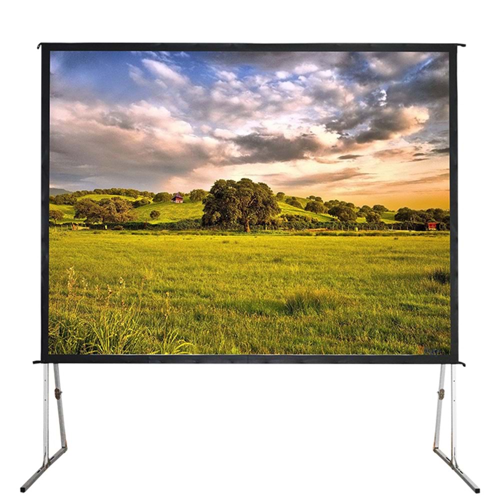 CODEGEN FF-30 300x225 cm Katlanabilir Taşınabilir Alüminyum Çerçeveli Fast Fold Projeksiyon Perdesi