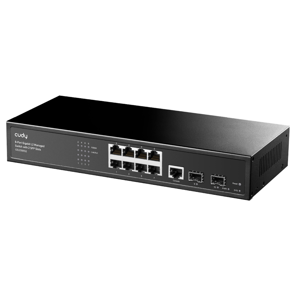 CUDY 8port Gigabit Yönetilebilir Switch GS2008S2