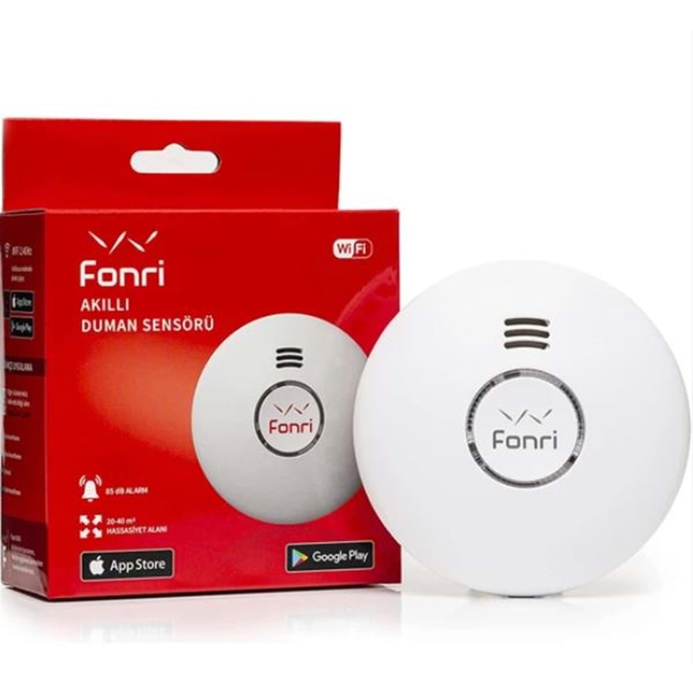 FONRI Wıfı Kablosuz Akıllı Duman Sensörü
