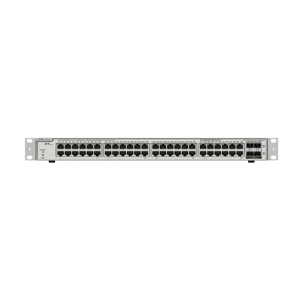 RUIJIE 48port 370w PoE 4-SFP+ 10GE Gigabit Yönetilebilir Switch RG-NBS3200-48GT4XS-P