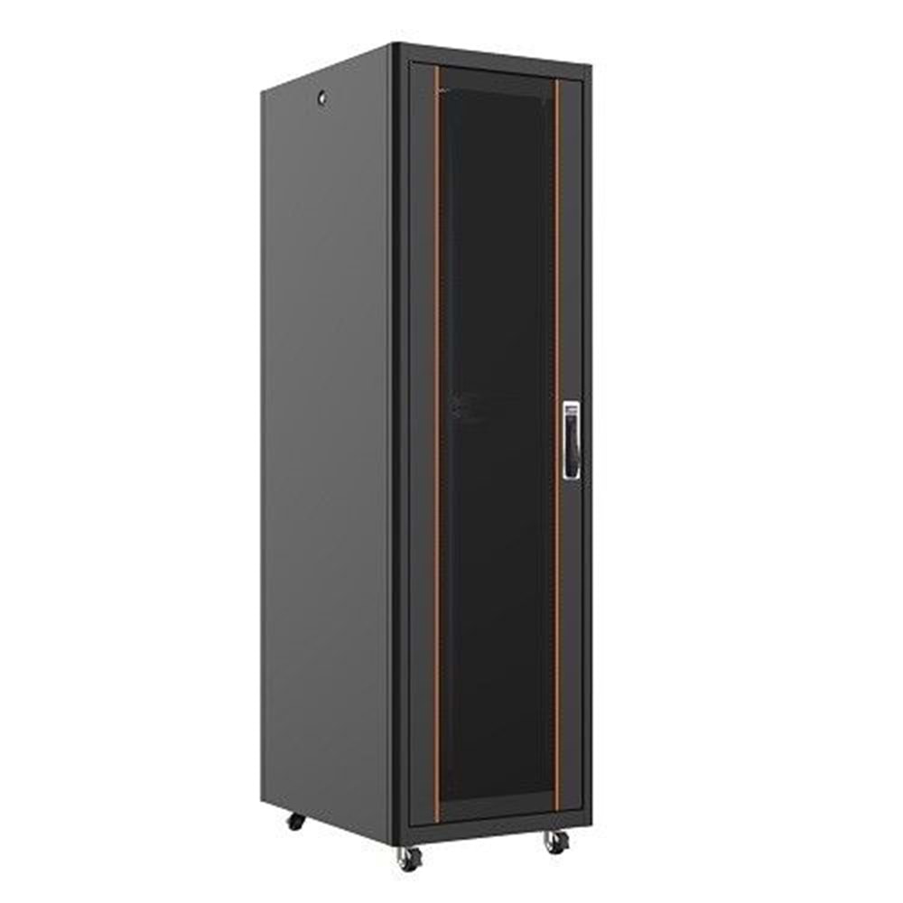 AGER 32U 600x800mm Dikili Tip Siyah Kabinet Vega AG-VB32U6080S1 Cam Kapak 