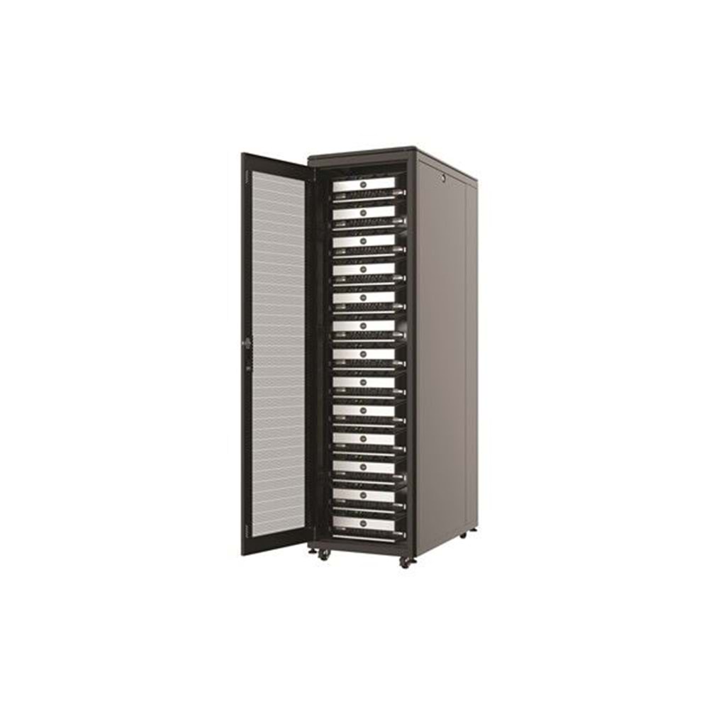 AGER 32U 600x800mm Dikili Tip Siyah Kabinet Vega AG-VB32U6080S1 Cam Kapak 