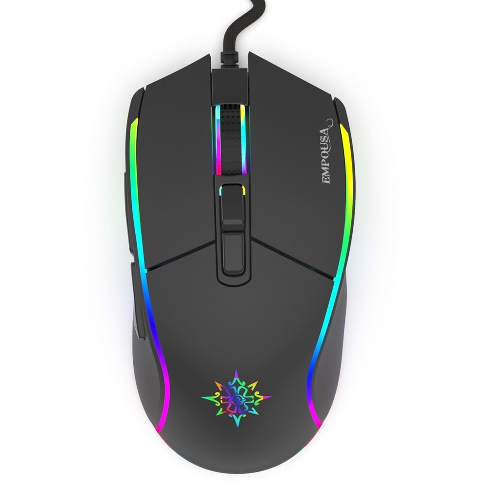 Inca IMG-GT16 USB Makrolu RGB oyuncu mouse,siyah