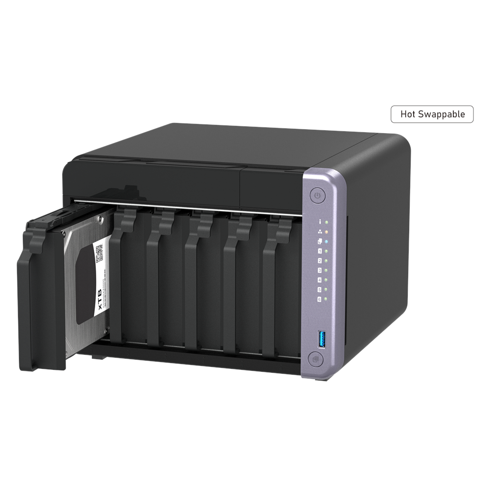 QNAP 6diskli Alpine AL524 QC-8GB RAM-2-10GbE SFP+ Nas Server TS-632X (50296)