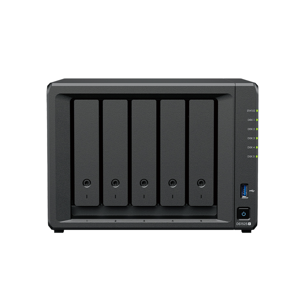 SYNOLOGY 5diskli Ryzen V1500B 32GB RAM-2.5Gbe Nas Server DS1525 PLUS (9845)