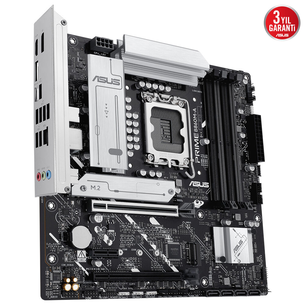 ASUS PRIME B860M-A-CSM DDR5 HDMI-DP TYPEC PCIE 5.0 1851p mATX Kurumsal Anakart