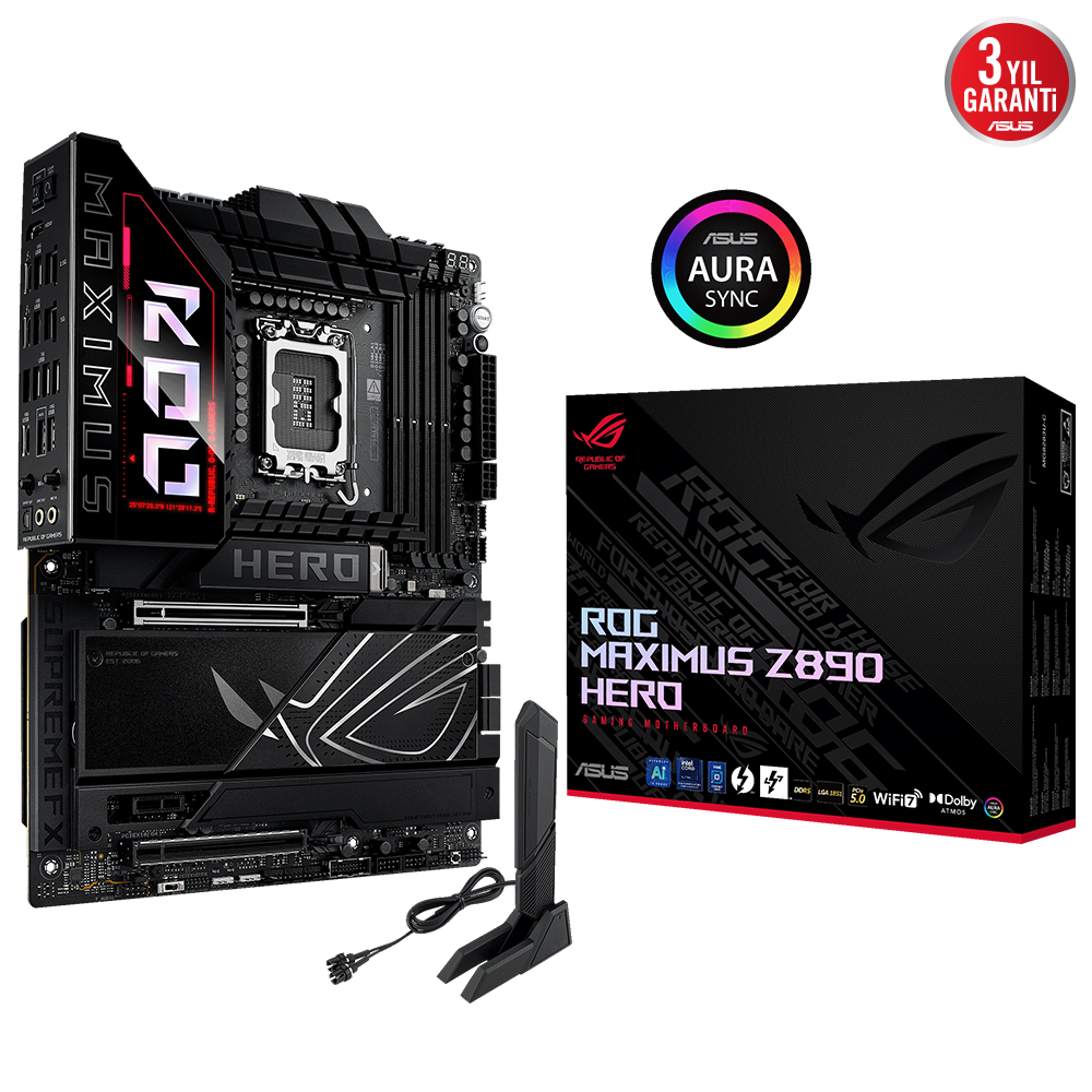 ASUS ROG MAXIMUS Z890 HERO WIFI7 DDR5 HDMI PCIE 5.0 1851p ATX