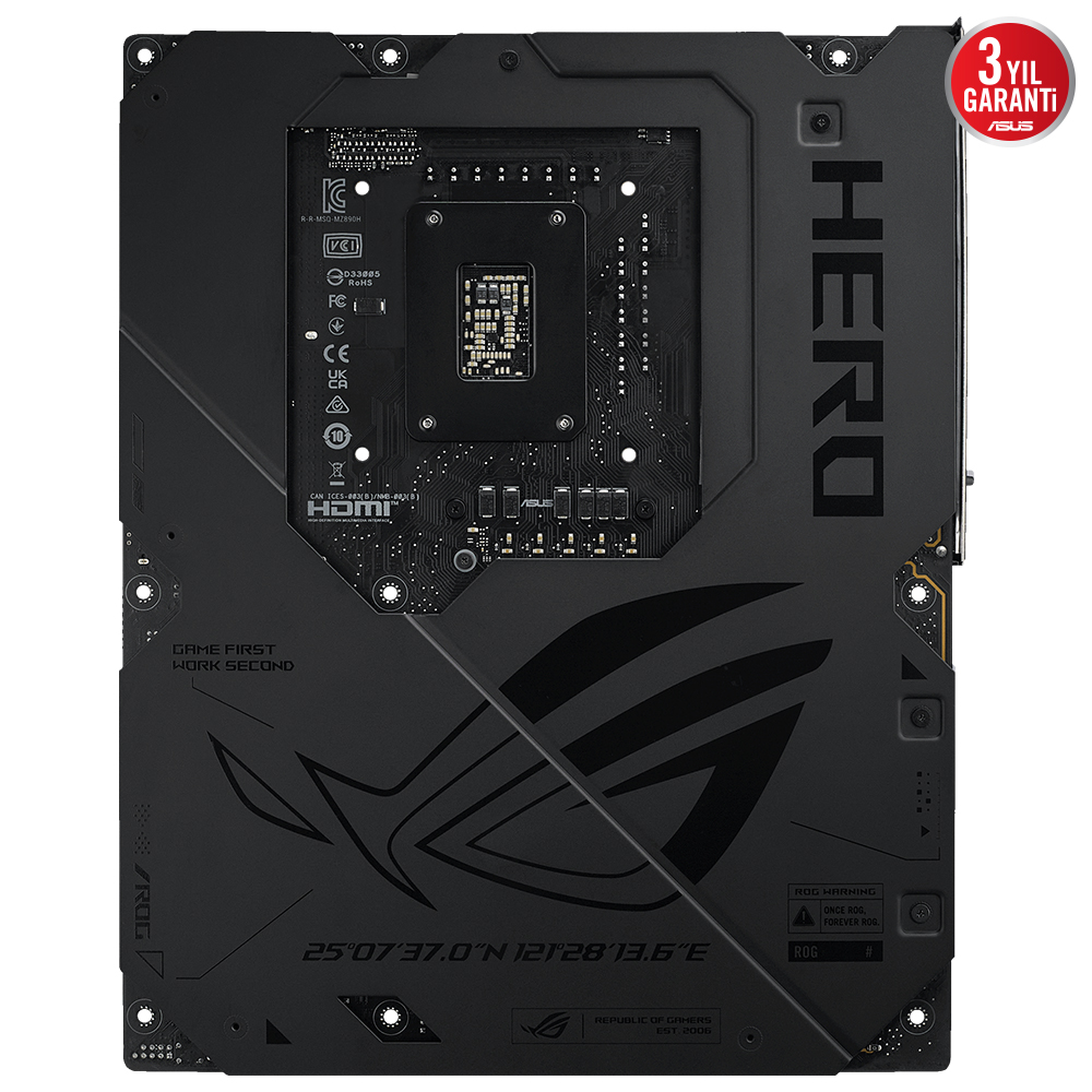 ASUS ROG MAXIMUS Z890 HERO WIFI7 DDR5 HDMI PCIE 5.0 1851p ATX