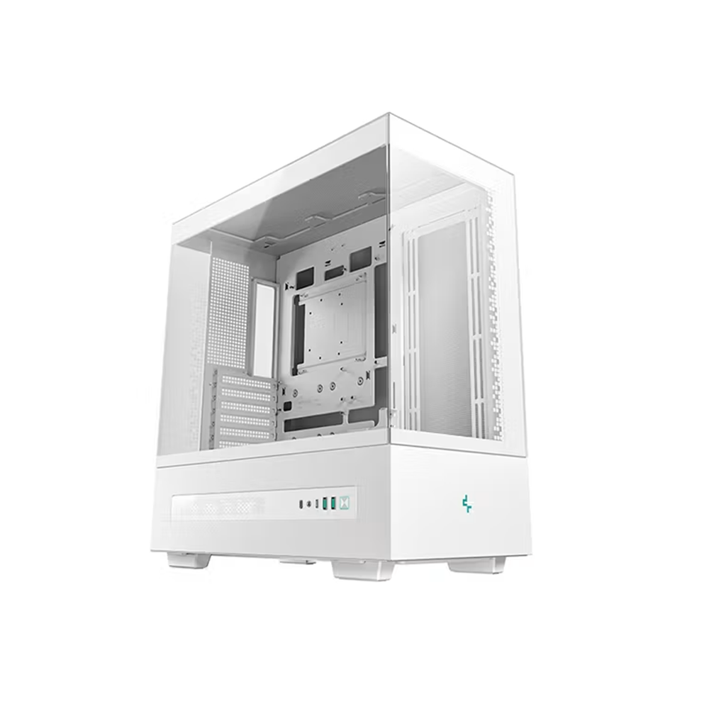 DEEPCOOL CH690 Digital WH Panoramik Dahili Dijital Durum Ekranlı Yüksek Hava Akışlı Beyaz Gaming Mid-Tower PC Kasası
