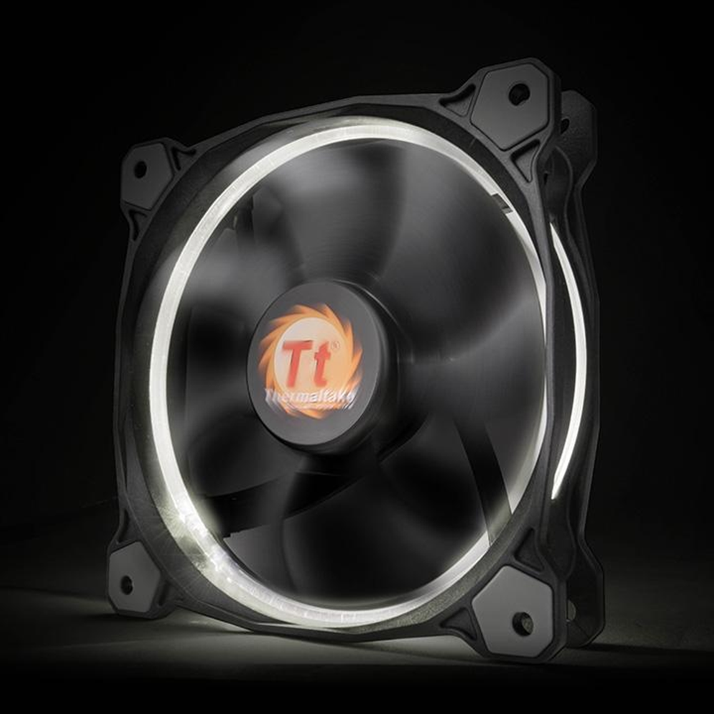 THERMALTAKE Riing CL-F038-PL12WT-A 120mm Beyaz Halka Ledli Titreşimsiz Kasa ve Radyatör Fanı