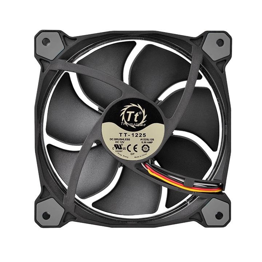 THERMALTAKE Riing CL-F038-PL12WT-A 120mm Beyaz Halka Ledli Titreşimsiz Kasa ve Radyatör Fanı