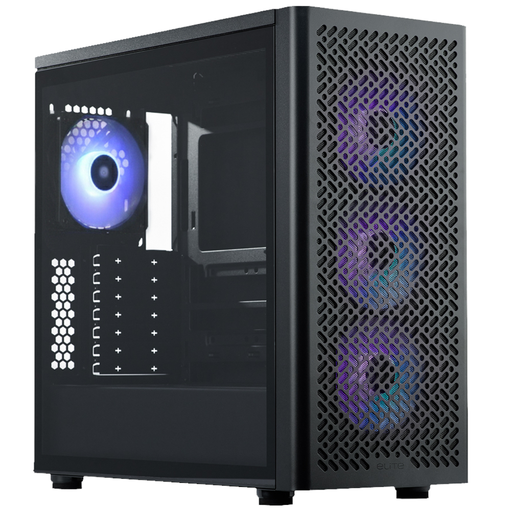 COOLERMASTER 750w 80+ Gold Elite 502 TG E502-KGNN75-S00 Gaming Mid-Tower PC Kasası