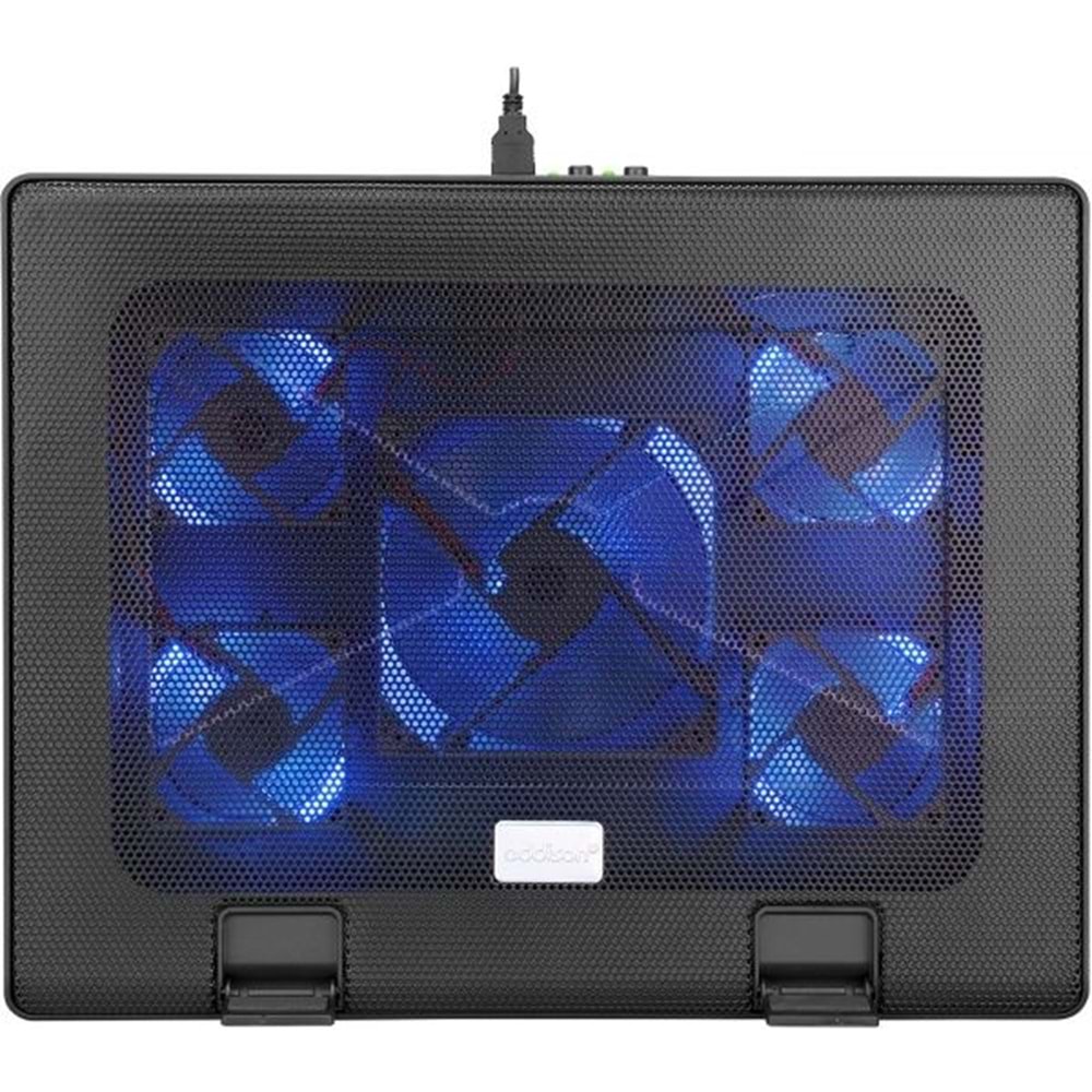 Addison ANC-505 5*Mavi fanlı notebook siyah stand