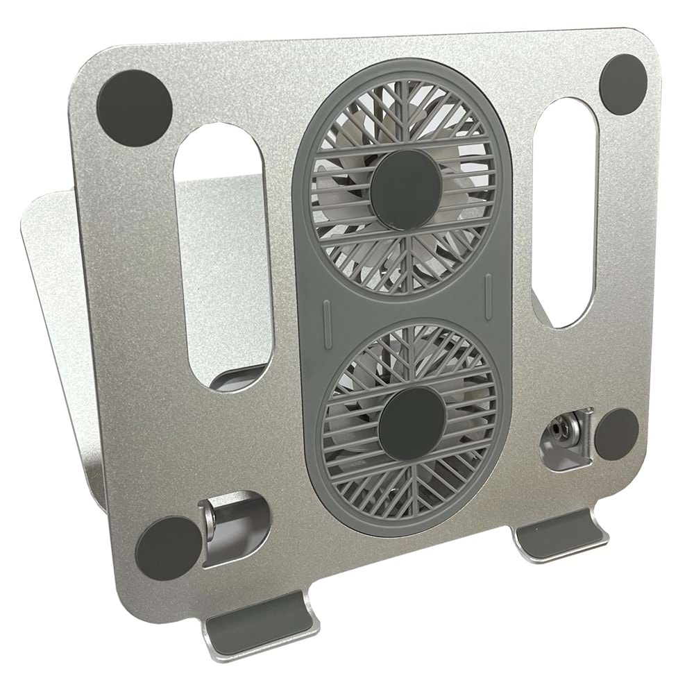 Daytona ZR-750 İki fanlı metal notebook gümüş renkli stand