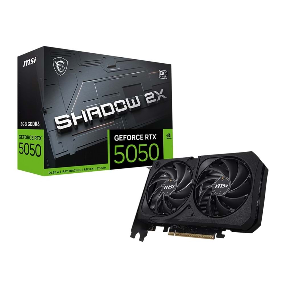 Msi 8Gb RTX5050 Shadow 2X Oc 128Bit Gddr6 Hdmi+Dp