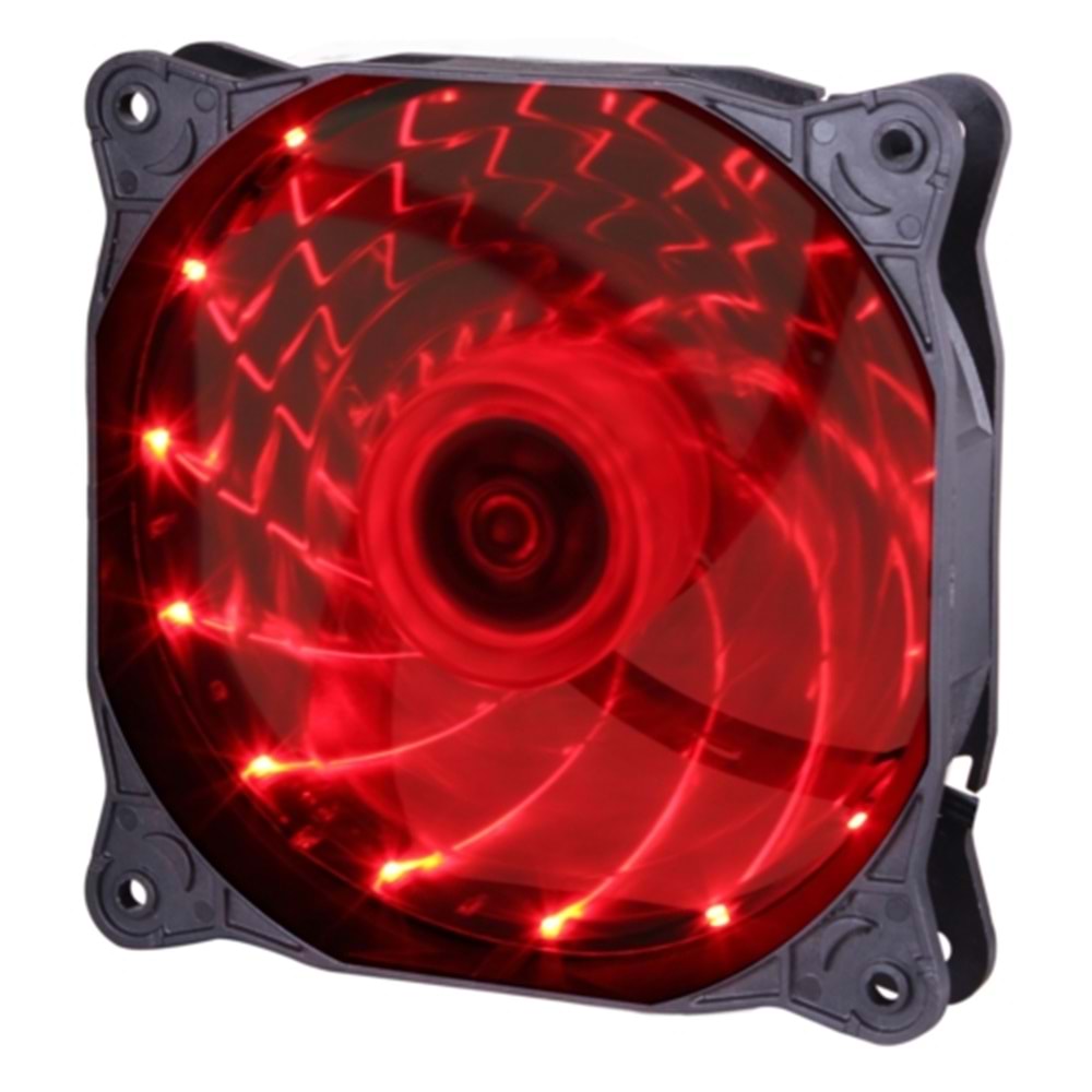 GAMEPOWER GF-12R 12CM LED'Lİ KASA FANI (KIRMIZI)