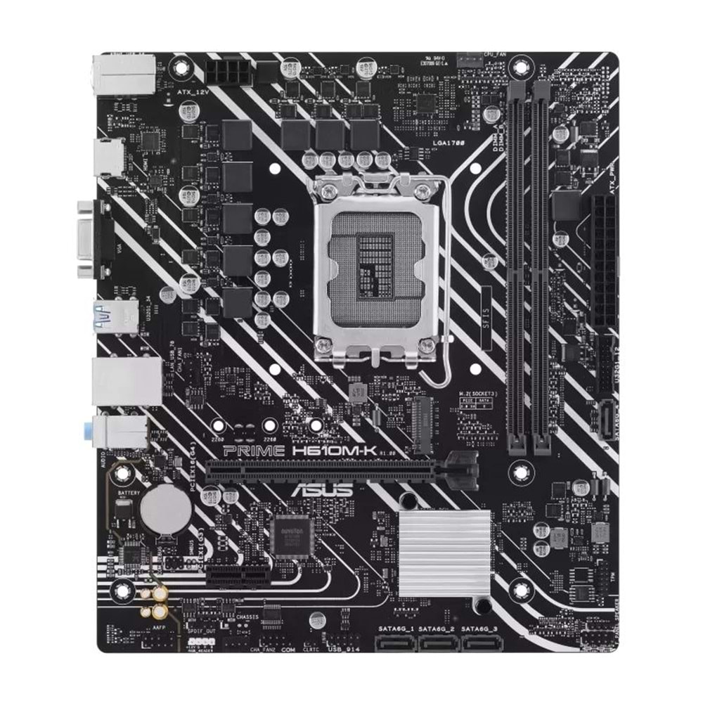 Asus Prime H610M-K Ddr5 1700P 5600 Hdmi+Vga+M2+Gig abit Lan