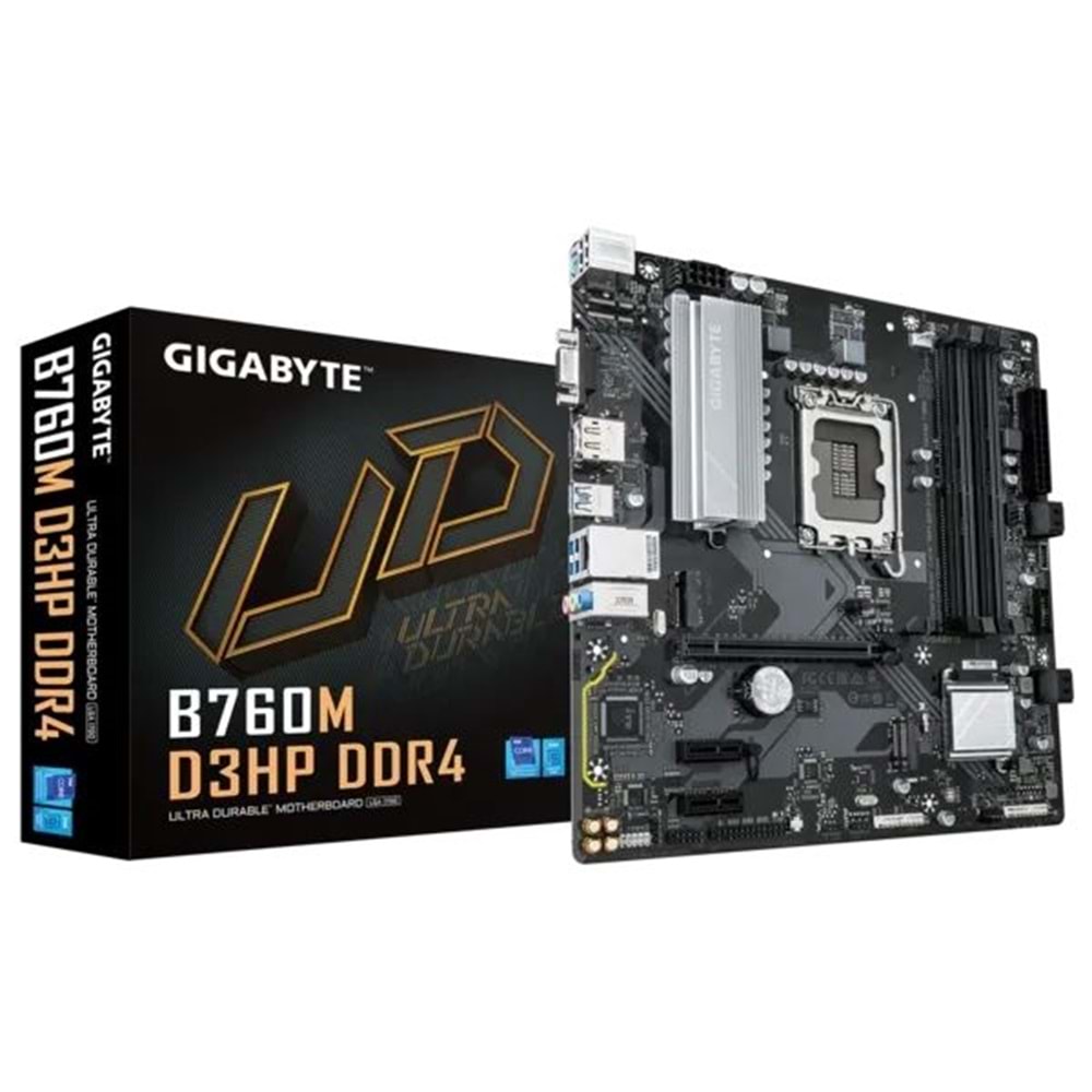 Gigabyte B760M-D3HP-DDR4 1700P Ddr4 DP+Hdmi+Vga