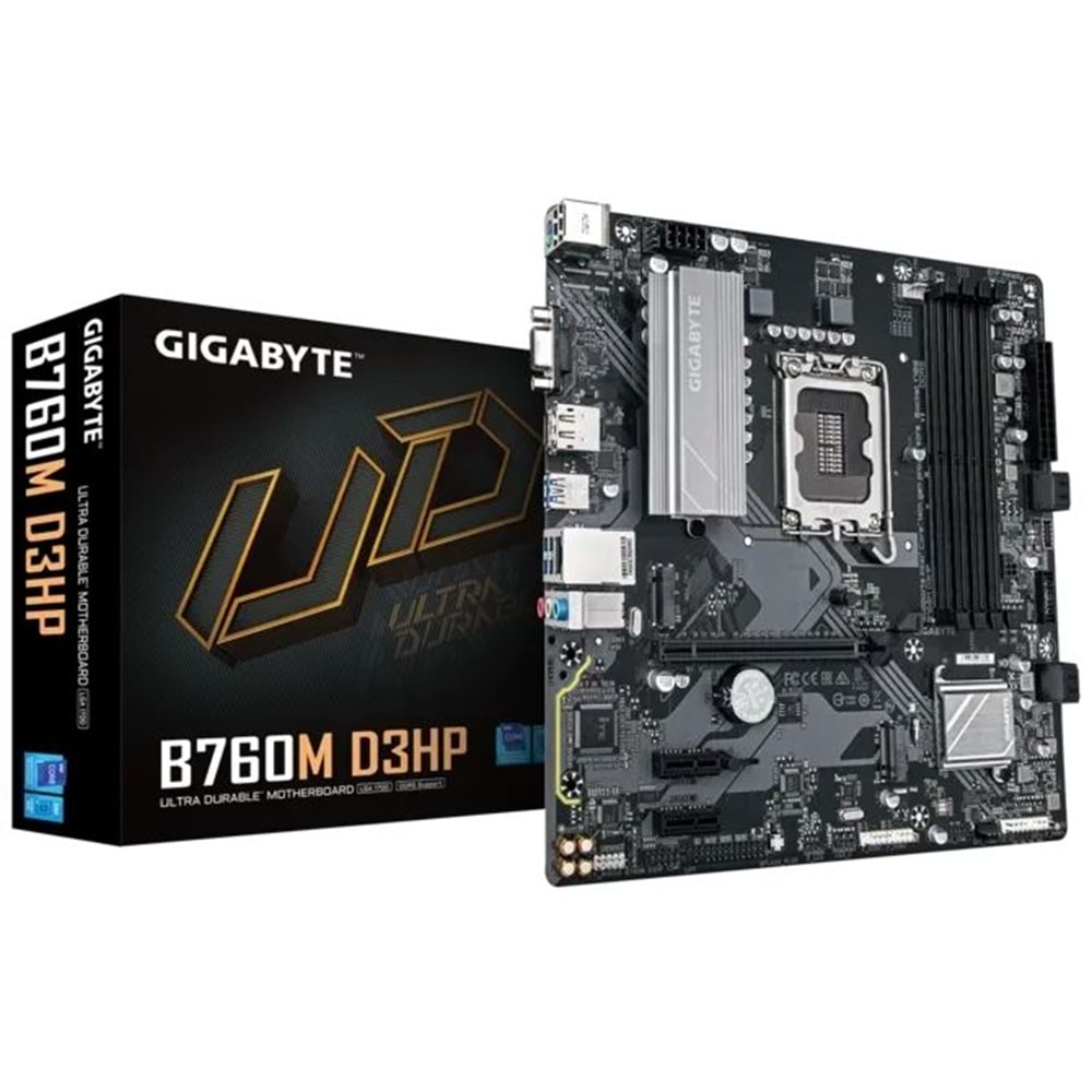 Gigabyte B760M-D3HP-DDR5 1700P Ddr5 DP+Hdmi+Vga