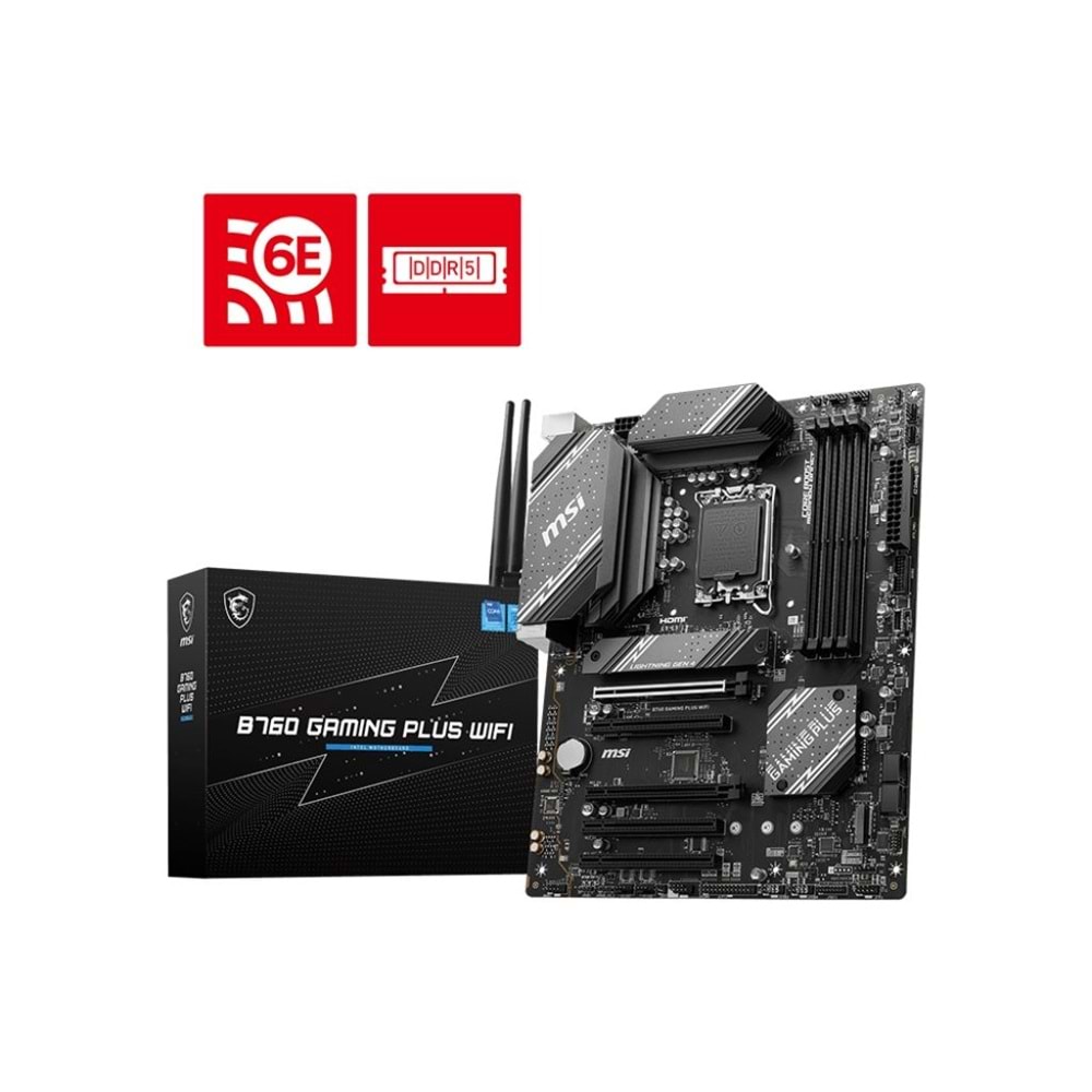 Msi B760 Gaming Plus Wifi DDR5 1700P 2*M.2 DP HDMI