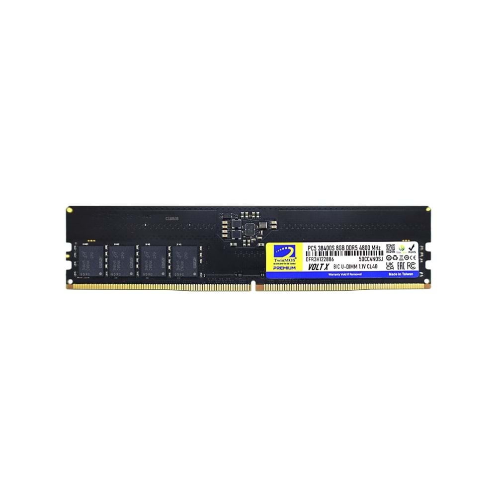 Twinmos 8Gb Ddr5 4800MHz CL40 Ram TMD58GB4800U40